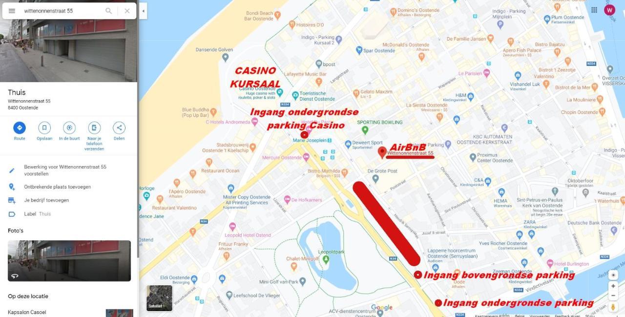 Vakantieappartement Emiel Centrum Oostende Met Garage Ngoại thất bức ảnh