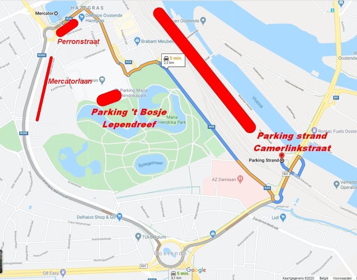 Vakantieappartement Emiel Centrum Oostende Met Garage Ngoại thất bức ảnh