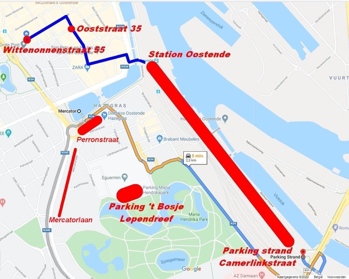 Vakantieappartement Emiel Centrum Oostende Met Garage Ngoại thất bức ảnh