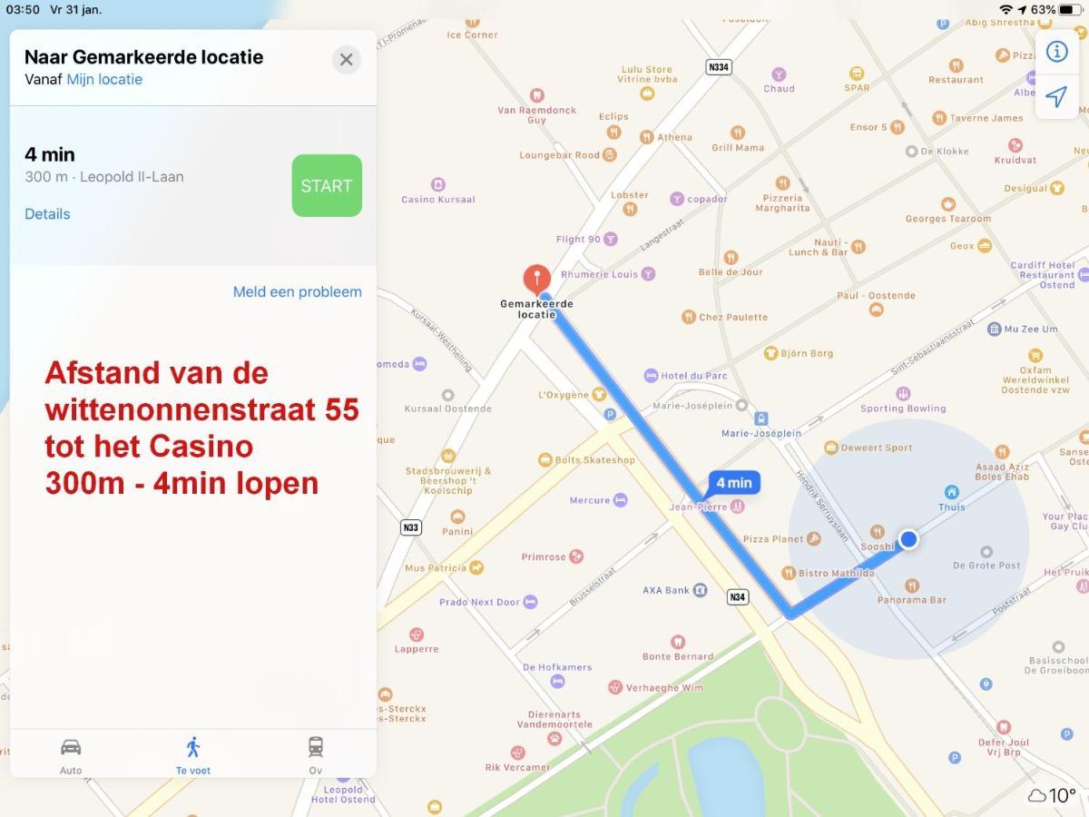 Vakantieappartement Emiel Centrum Oostende Met Garage Ngoại thất bức ảnh